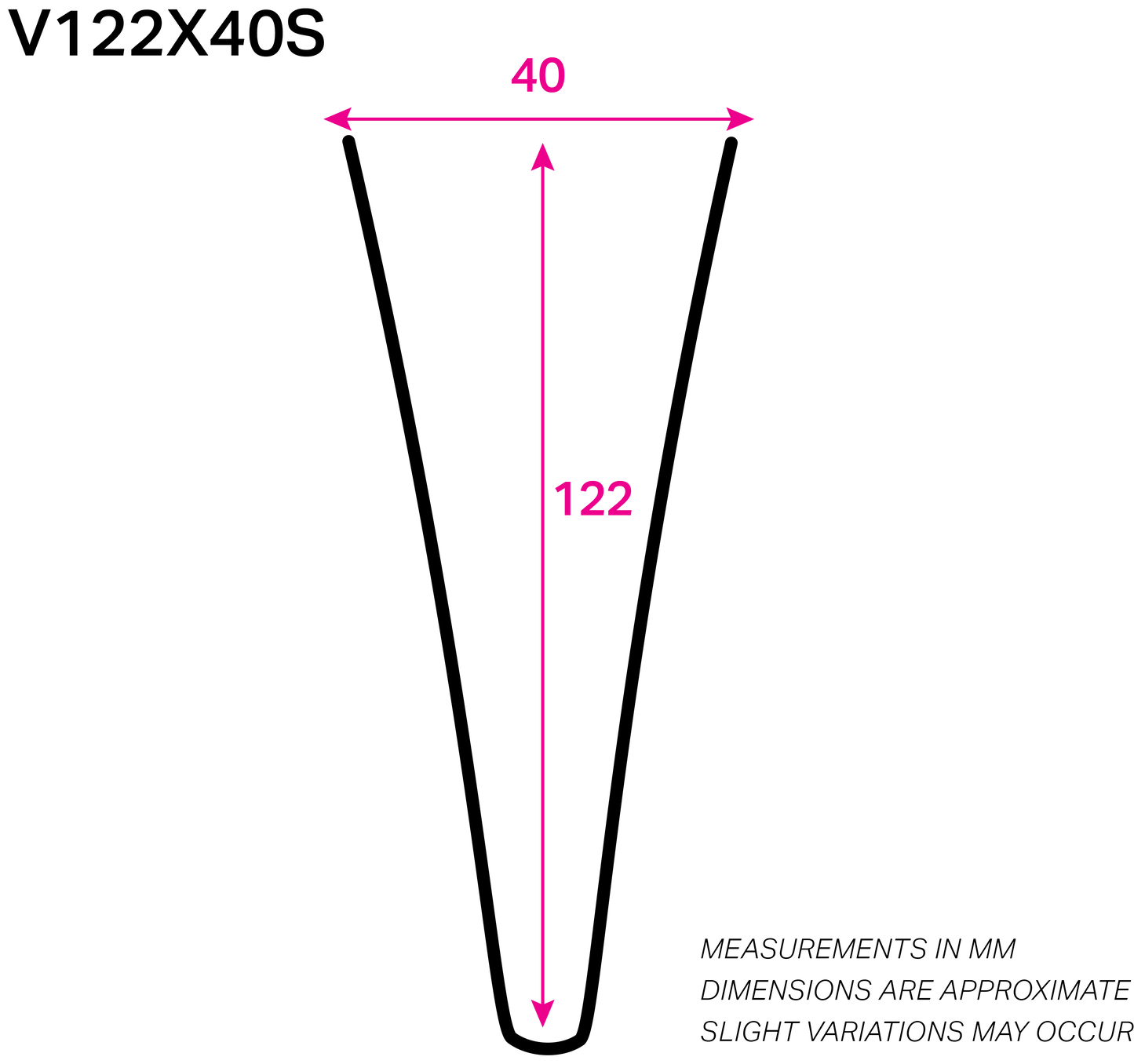 122MM x 40MM NYLON-COATED SHAPED V WIRE