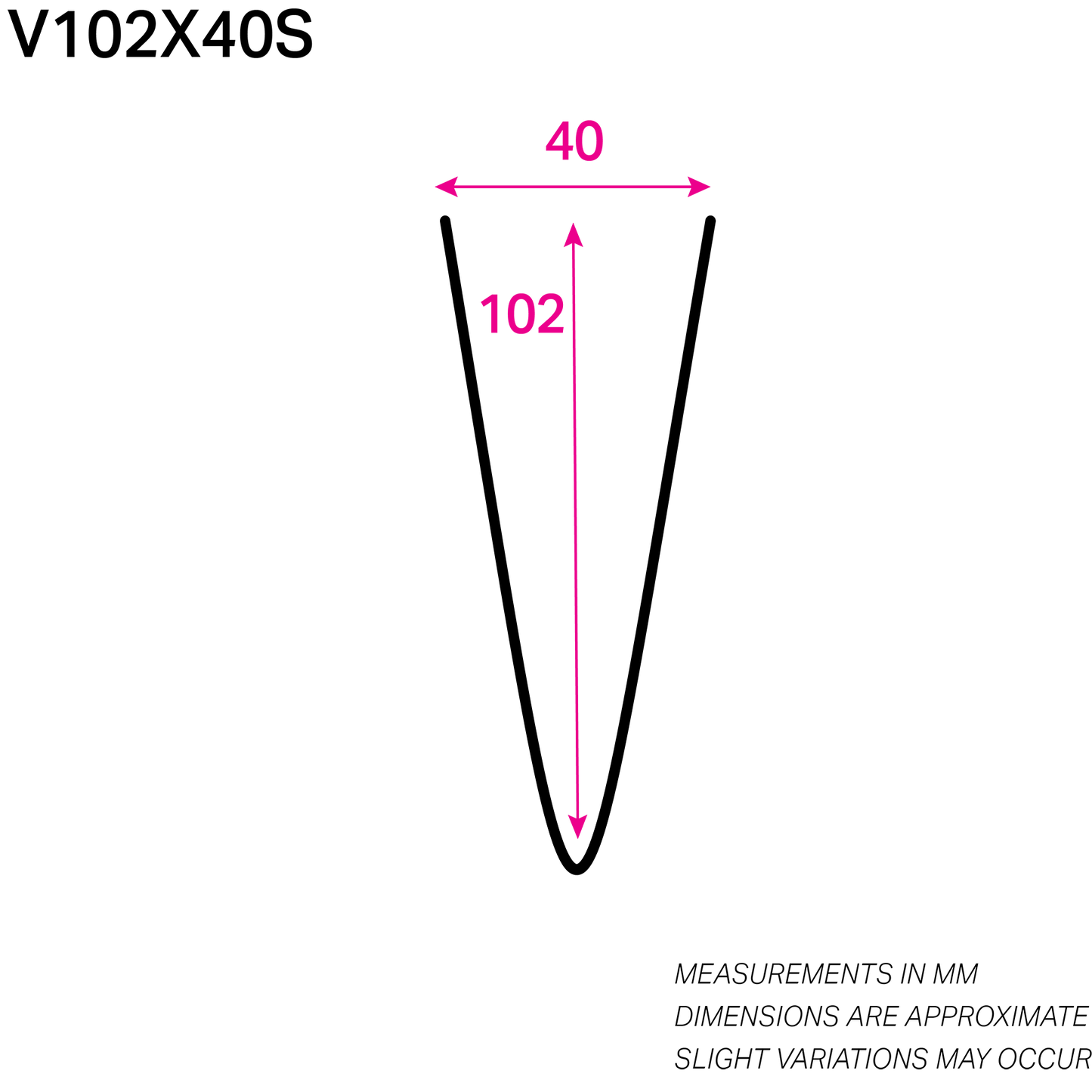 102MM x 40MM NYLON-COATED SHAPED V WIRE
