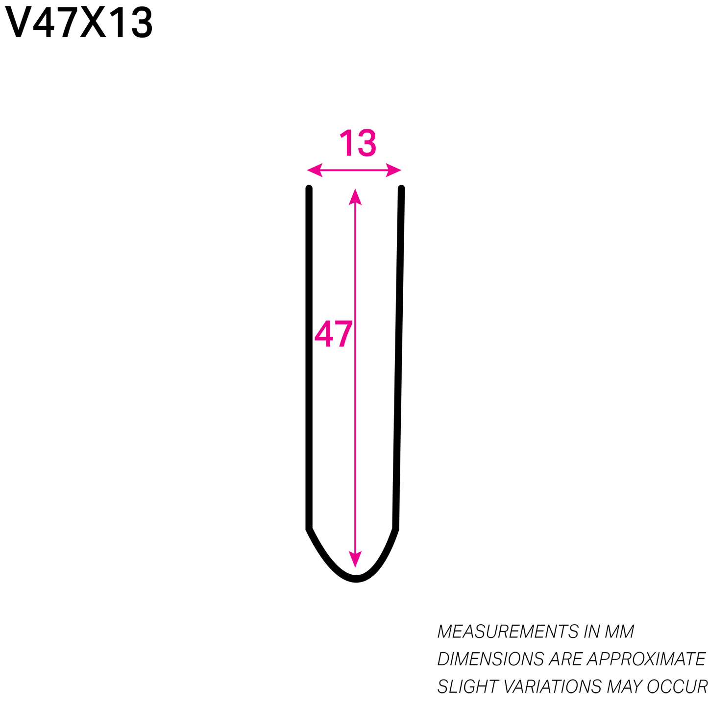 47MM x 13MM NYLON-COATED V WIRE