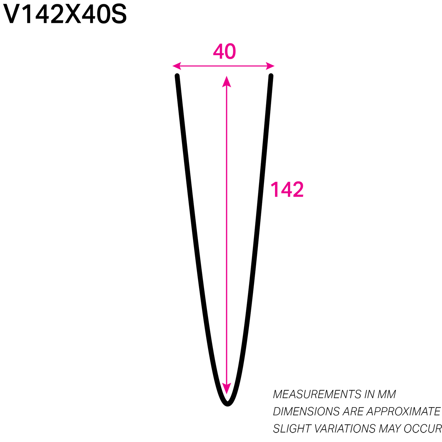 142MM x 40MM NYLON-COATED SHAPED V WIRE
