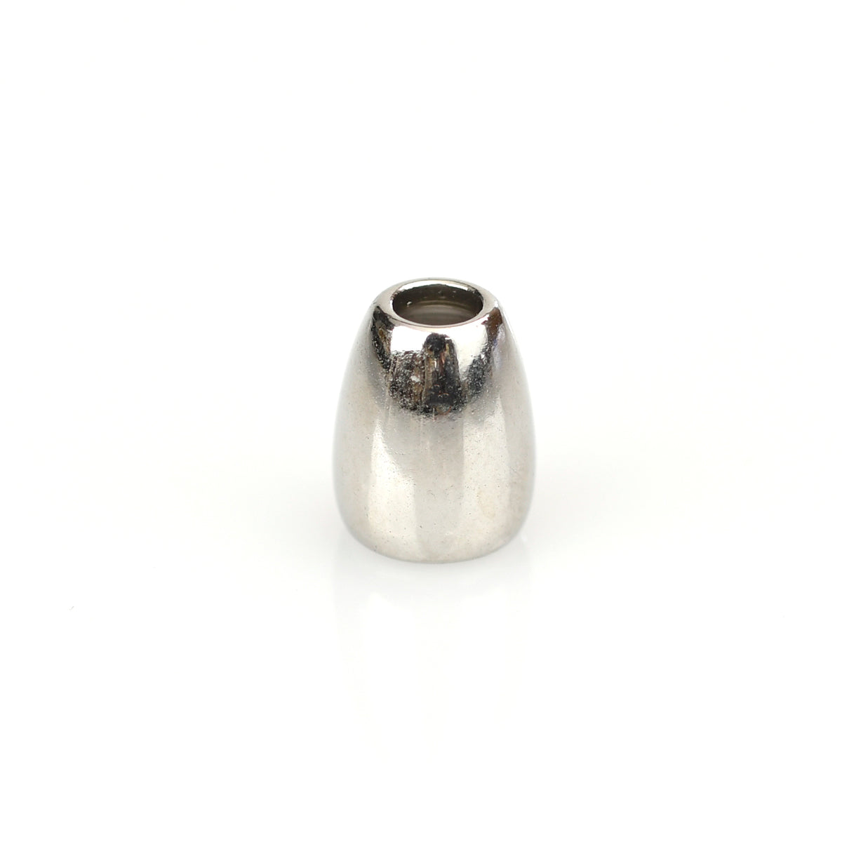 DIE-CAST METAL 10MM BULLET CORD-END SILVER