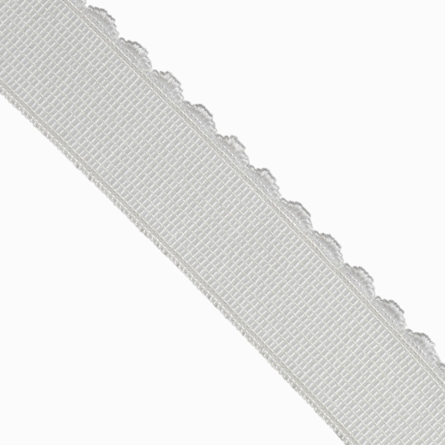 SCALLOPED ELASTIC WHITE