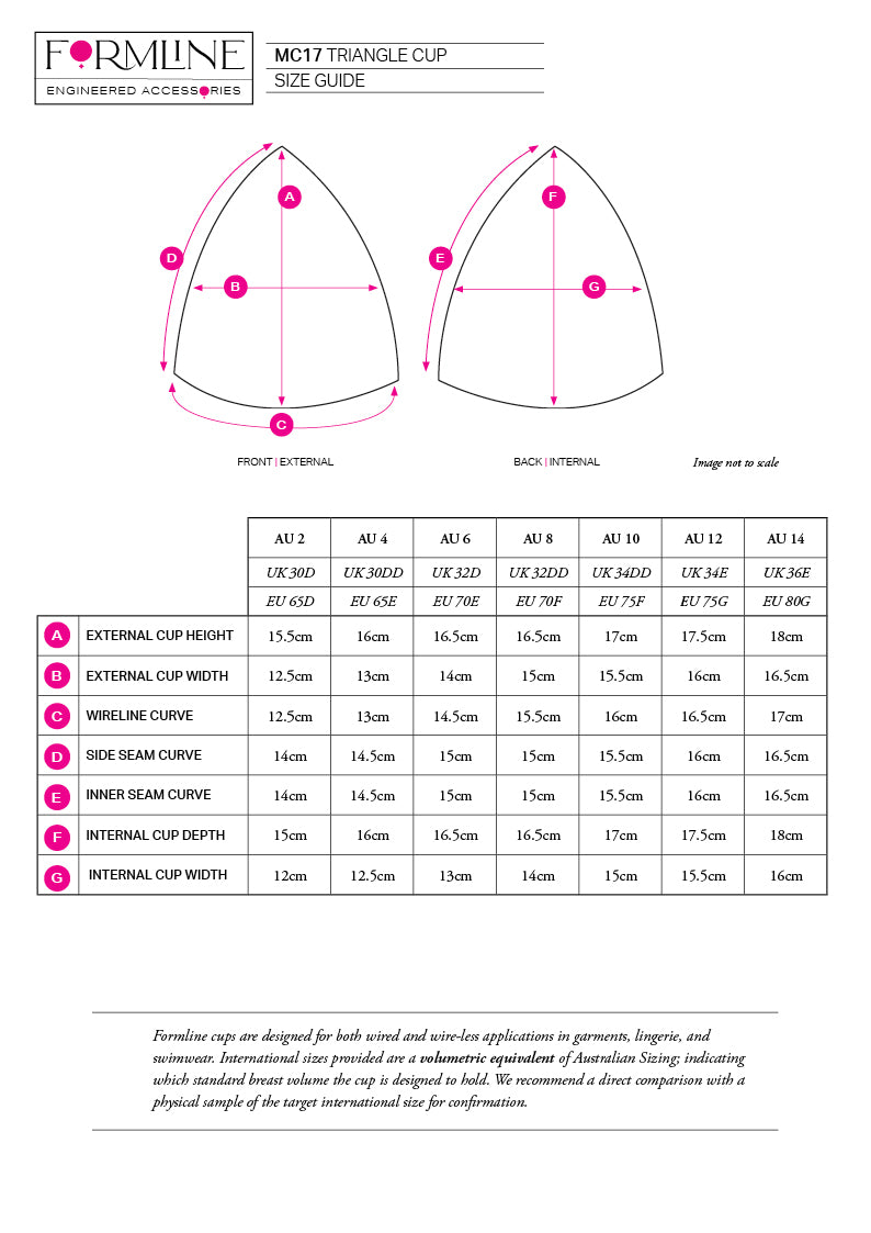 MC17 TRIANGLE BRA CUP BLACK