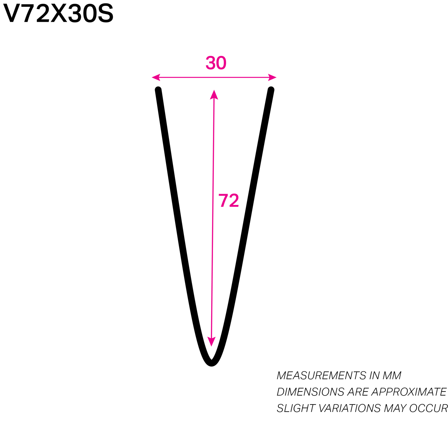 72MM x 30MM NYLON-COATED SHAPED V WIRE