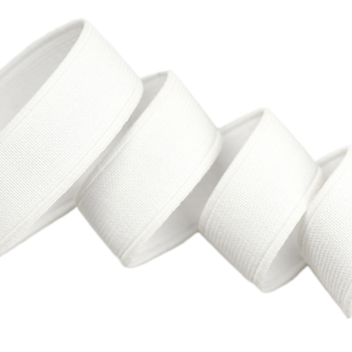 NON-ROLL WAISTBAND ELASTIC WHITE