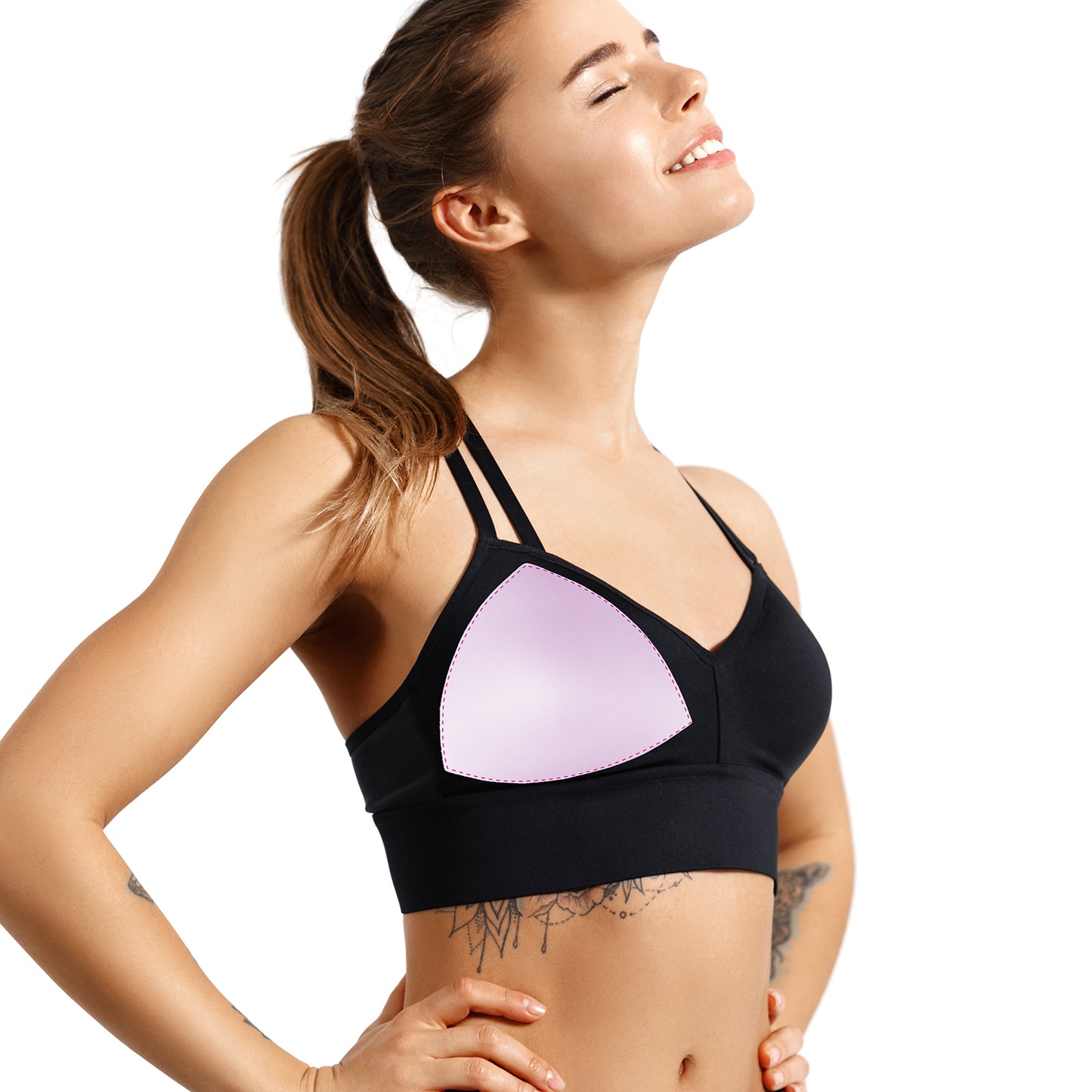 MC17 TRIANGLE BRA CUP BLACK