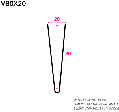 80MM x 20MM NYLON-COATED V-WIRE