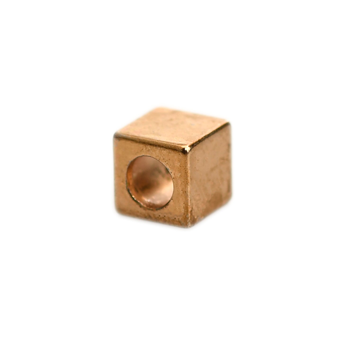 DIE-CAST METAL 8MM SQUARE CORD-END GOLD