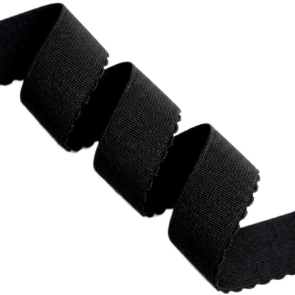 FORMLINE SCALLOPED PLUSH ELASTIC BLACK