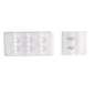 2-HOOK/ 3-ROW 10MM PLUSH BRA HOOK & EYE BACK WHITE