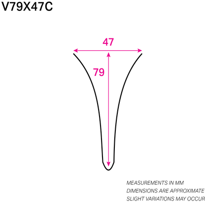 79MM x 47MM NYLON-COATED CURVED V-WIRE