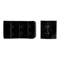 2-HOOK/ 3-ROW 10MM PLUSH BRA HOOK & EYE BACK BLACK