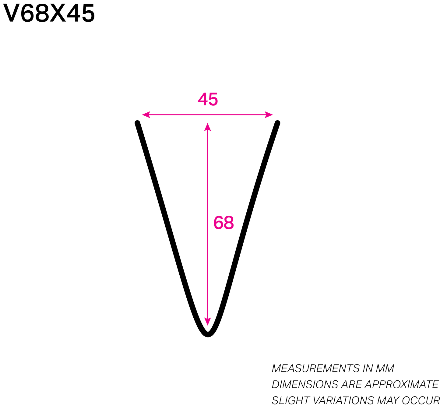 68MM x 45MM NYLON-COATED V-WIRE