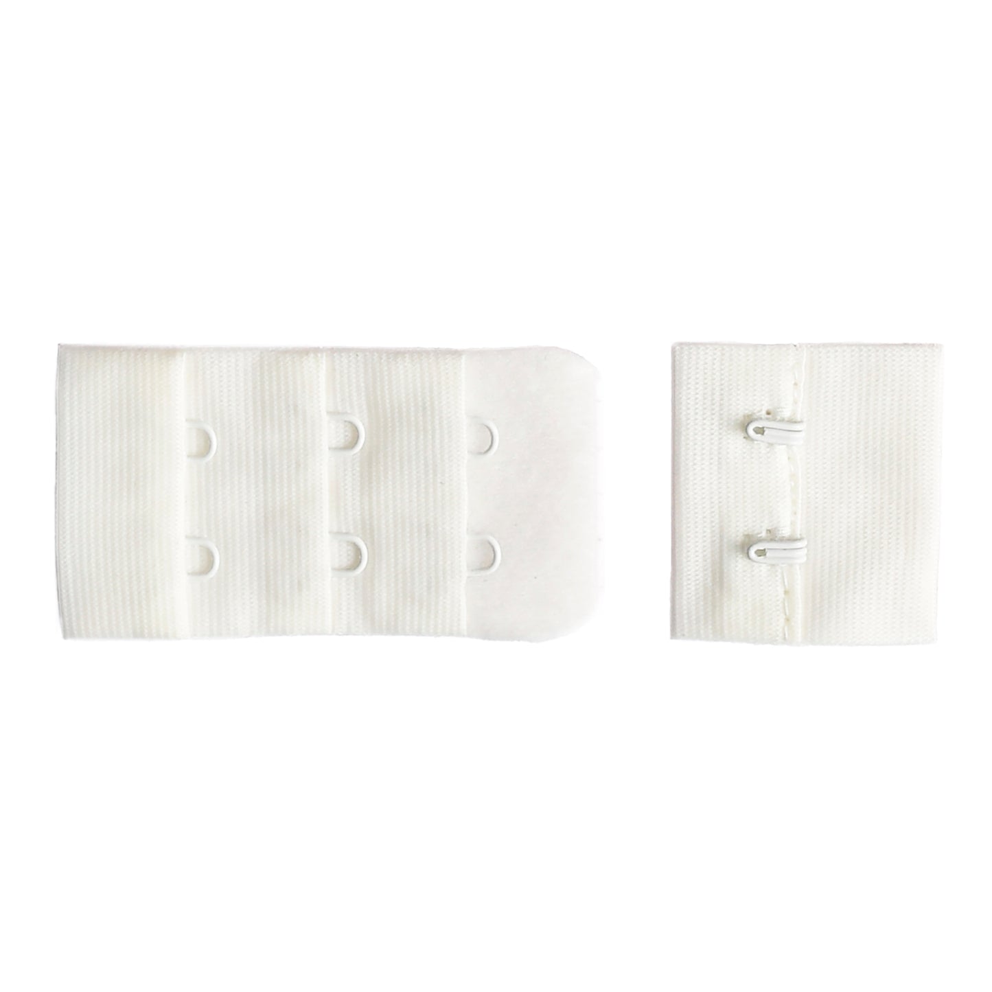 2-HOOK/ 3-ROW 10MM PLUSH BRA HOOK & EYE BACK IVORY