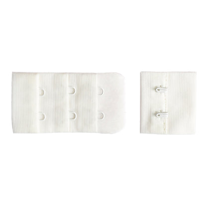 2-HOOK/ 3-ROW 10MM PLUSH BRA HOOK & EYE BACK IVORY