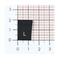 WOVEN SIZE LABEL SIZES XS - XXL WHITE TEXT ON SATIN BLACK PACK 100