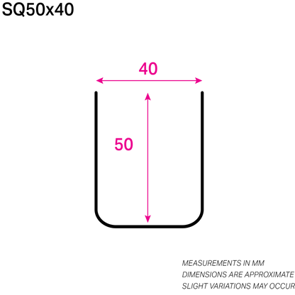 50MM x 40MM NYLON-COATED SQUARE-WIRE