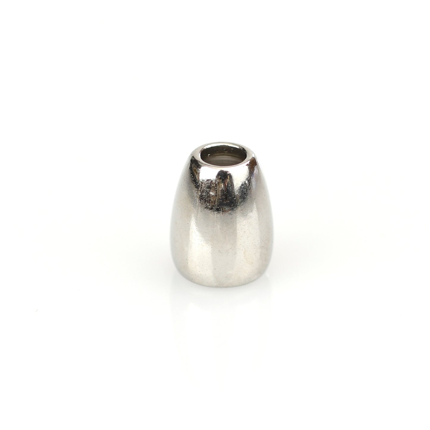 DIE-CAST METAL 10MM BULLET CORD-END SILVER