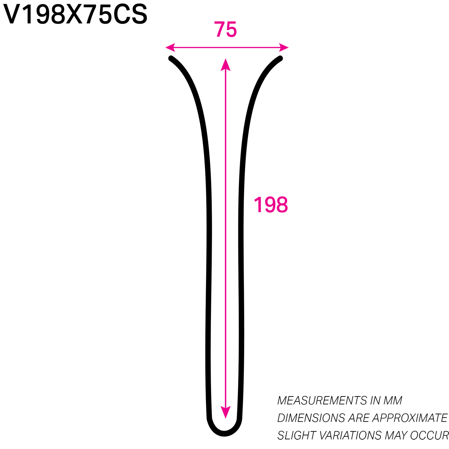 198MM x 75MM NYLON-COATED CURVED V-WIRE