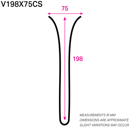 198MM x 75MM NYLON-COATED CURVED V-WIRE