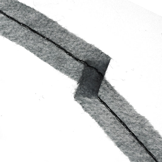 6MM BIAS STITCHED FUSING TAPE CHARCOAL