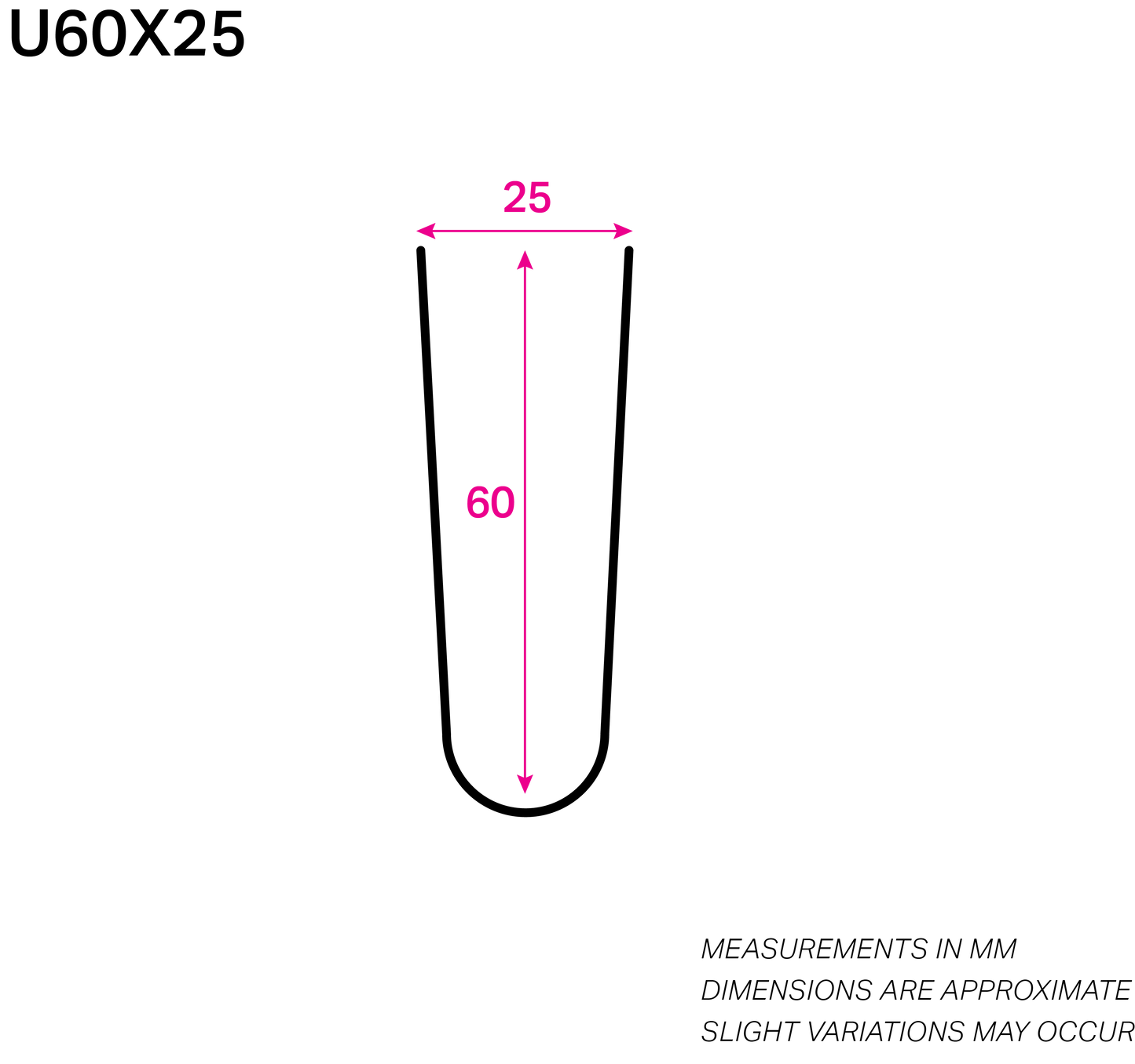 60MM x 25MM NYLON-COATED U-WIRE