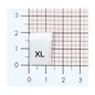 WOVEN SIZE LABEL SIZES XS - XXL BLACK TEXT ON SATIN WHITE PACK 100