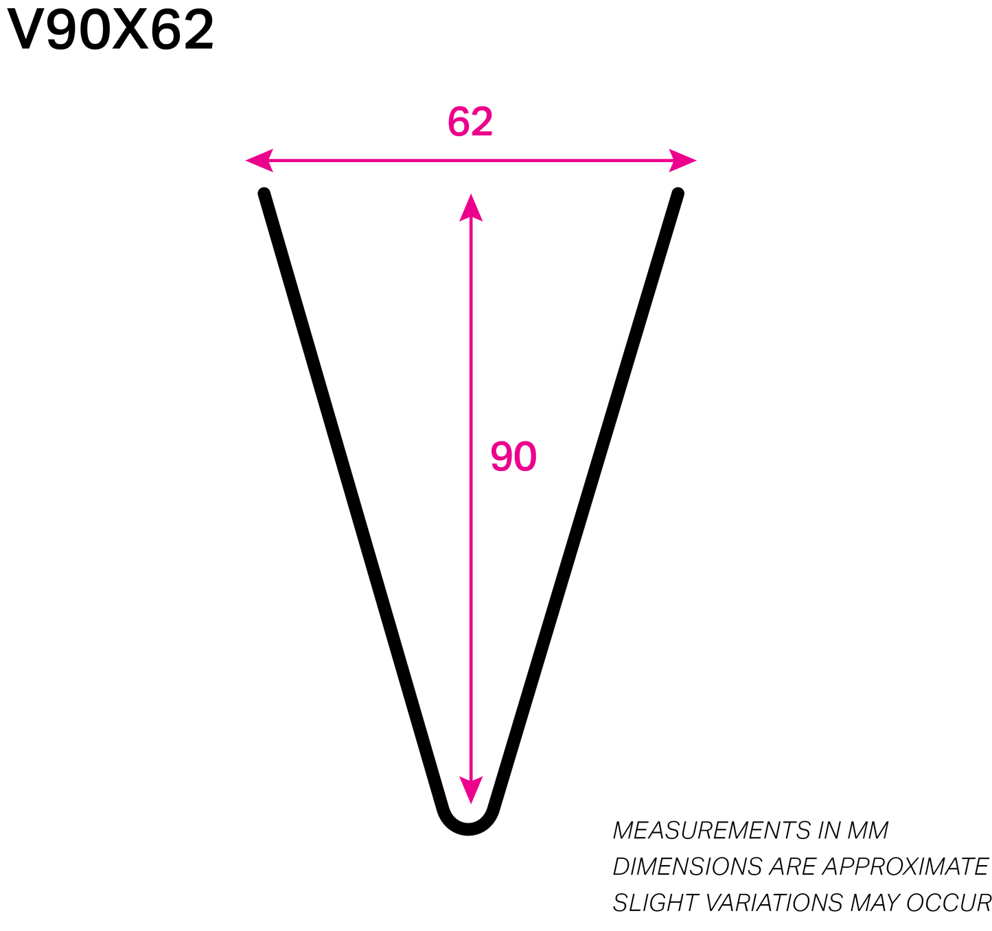 90MM x 62MM NYLON-COATED V-WIRE