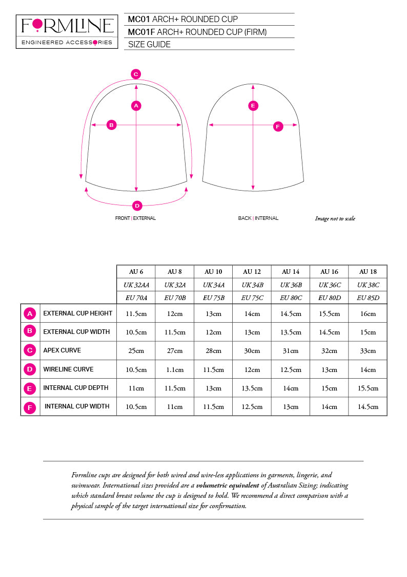 MC01 MOULDED BRA CUP BLACK