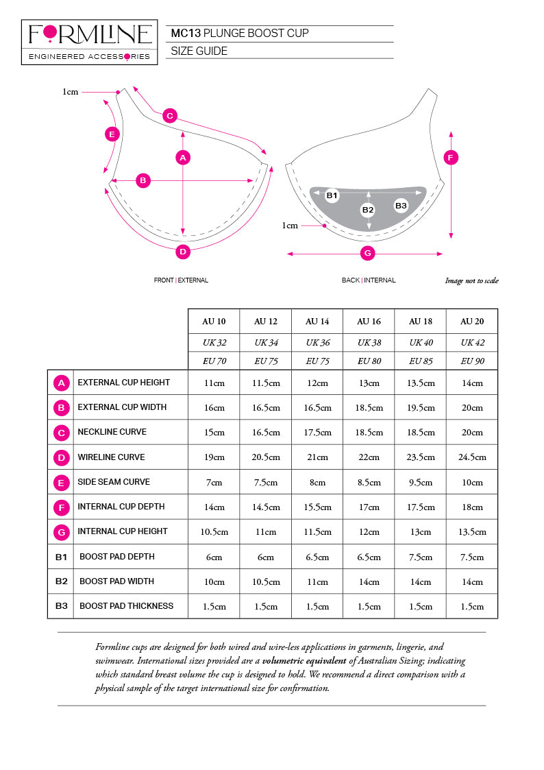 MC13 PLUNGE BOOST BRA CUP BLACK