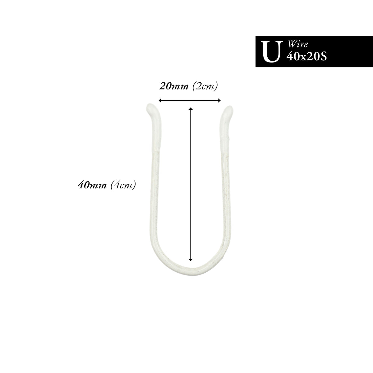 40MM x 20MM NYLON-COATED CURVED U-WIRE