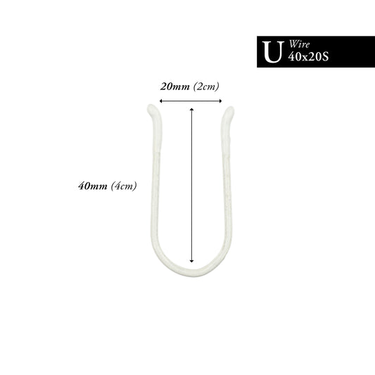 40MM x 20MM NYLON-COATED CURVED U-WIRE