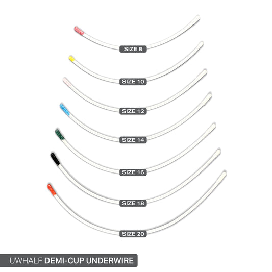 STYLE UWH DEMI-TYPE COATED BRA UNDERWIRES