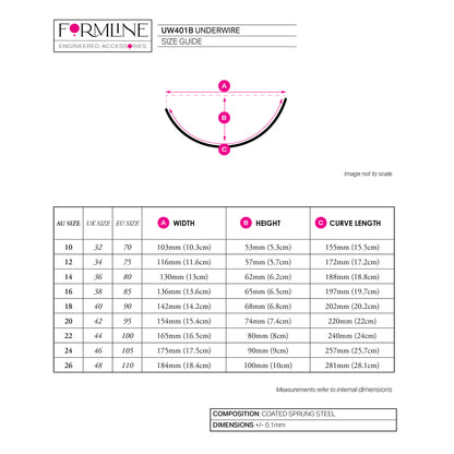 STYLE UW401 COATED UNDERWIRE 'B'
