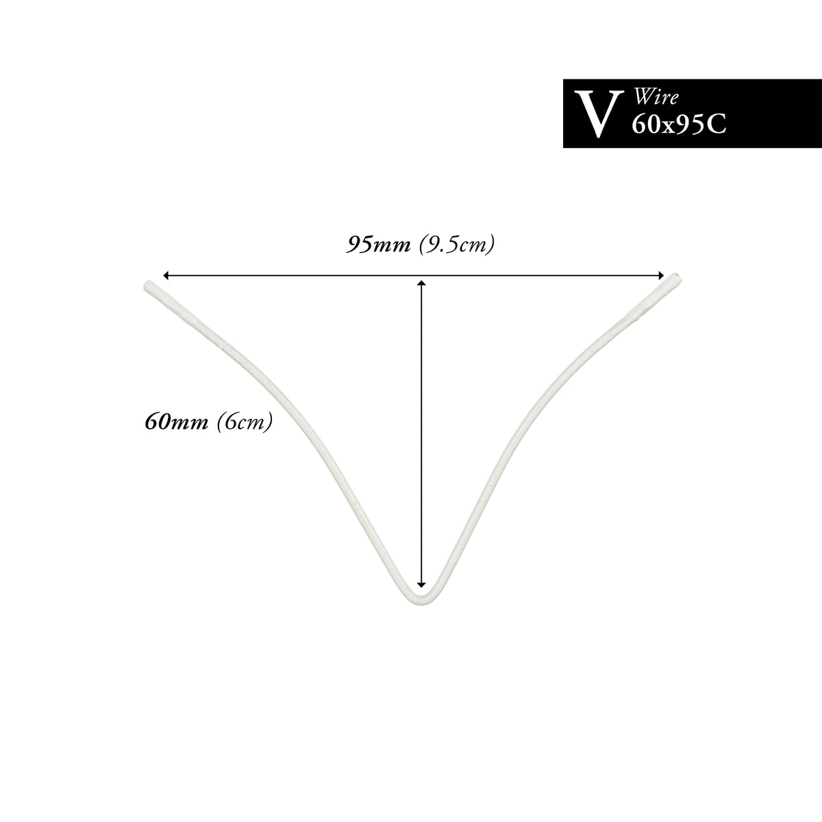 60MM x 95MM NYLON-COATED CURVED V-WIRE