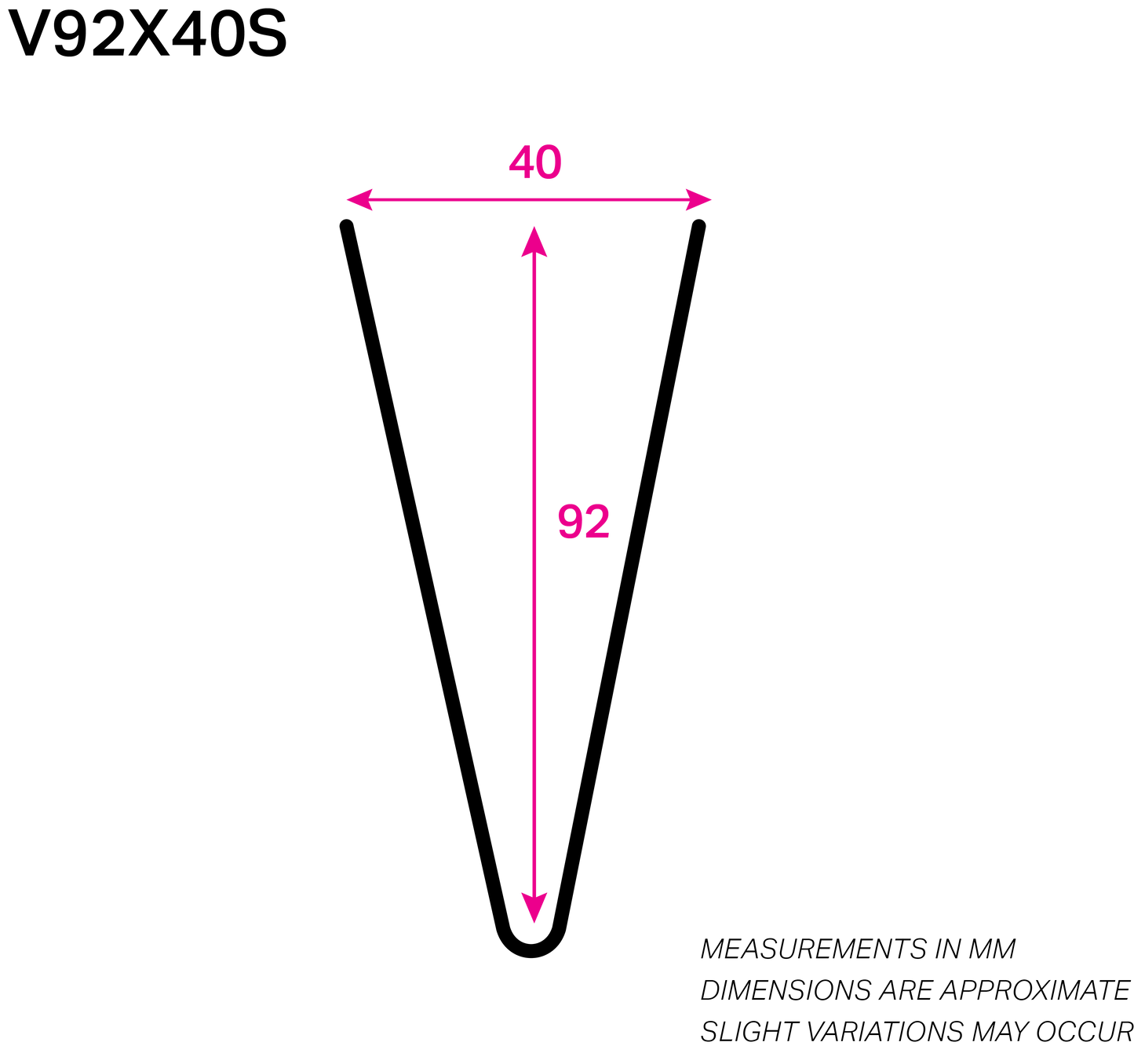 92MM x 40MM NYLON-COATED V-WIRE