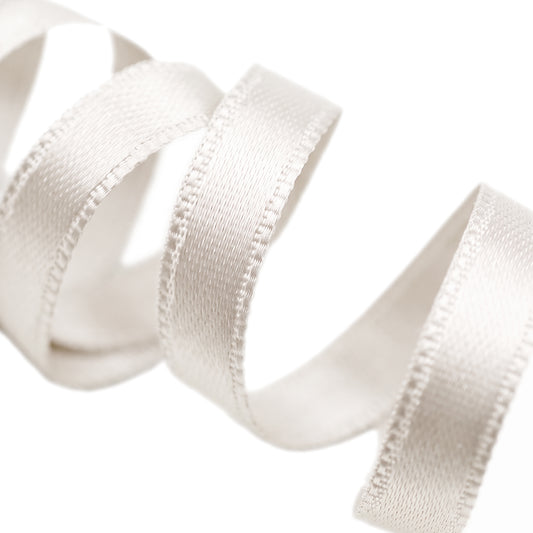 DOUBLE-SIDED SATIN RIBBON - OFF-WHITE