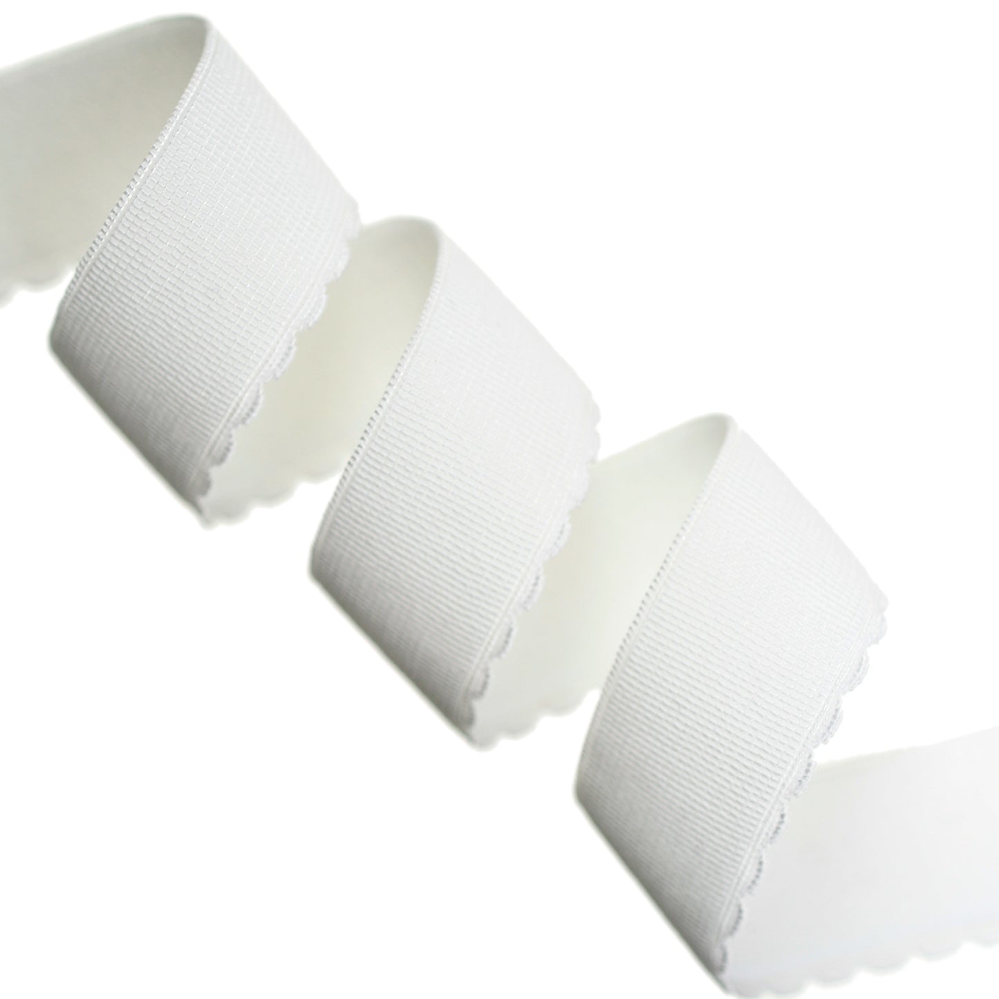 FORMLINE SCALLOPED PLUSH ELASTIC WHITE