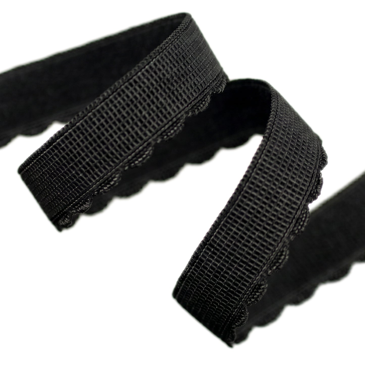 FORMLINE SCALLOPED PLUSH ELASTIC BLACK