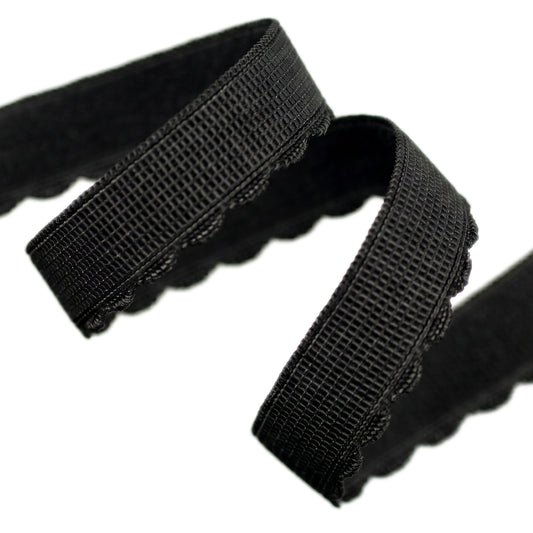 FORMLINE SCALLOPED PLUSH ELASTIC BLACK
