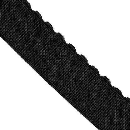 FORMLINE SCALLOPED PLUSH ELASTIC BLACK