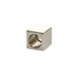 DIE-CAST METAL 8MM SQUARE CORD-END SILVER