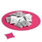 WOVEN SIZE LABEL SIZES 0 - 20 BLACK TEXT ON SATIN WHITE PACK 100