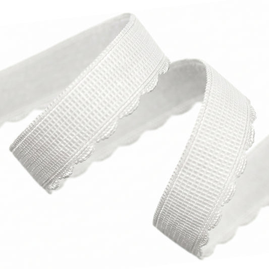 FORMLINE SCALLOPED PLUSH ELASTIC WHITE
