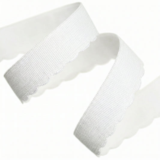 FORMLINE SCALLOPED PLUSH ELASTIC WHITE