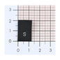WOVEN SIZE LABEL SIZES XS - XXL WHITE TEXT ON SATIN BLACK PACK 100