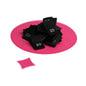 WOVEN SIZE LABEL SIZES 0 - 20 WHITE TEXT ON SATIN BLACK PACK 100