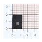 WOVEN SIZE LABEL SIZES 0 - 20 WHITE TEXT ON SATIN BLACK PACK 100