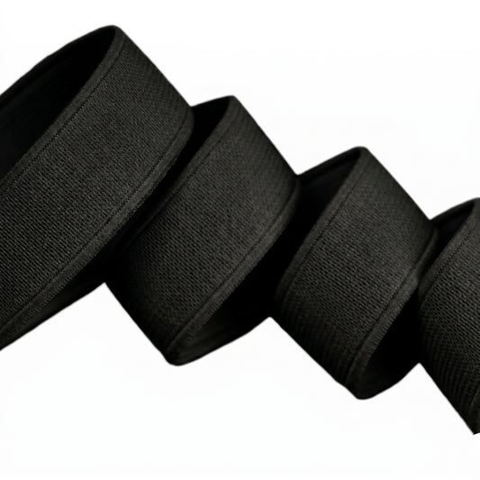 NON-ROLL WAISTBAND ELASTIC BLACK
