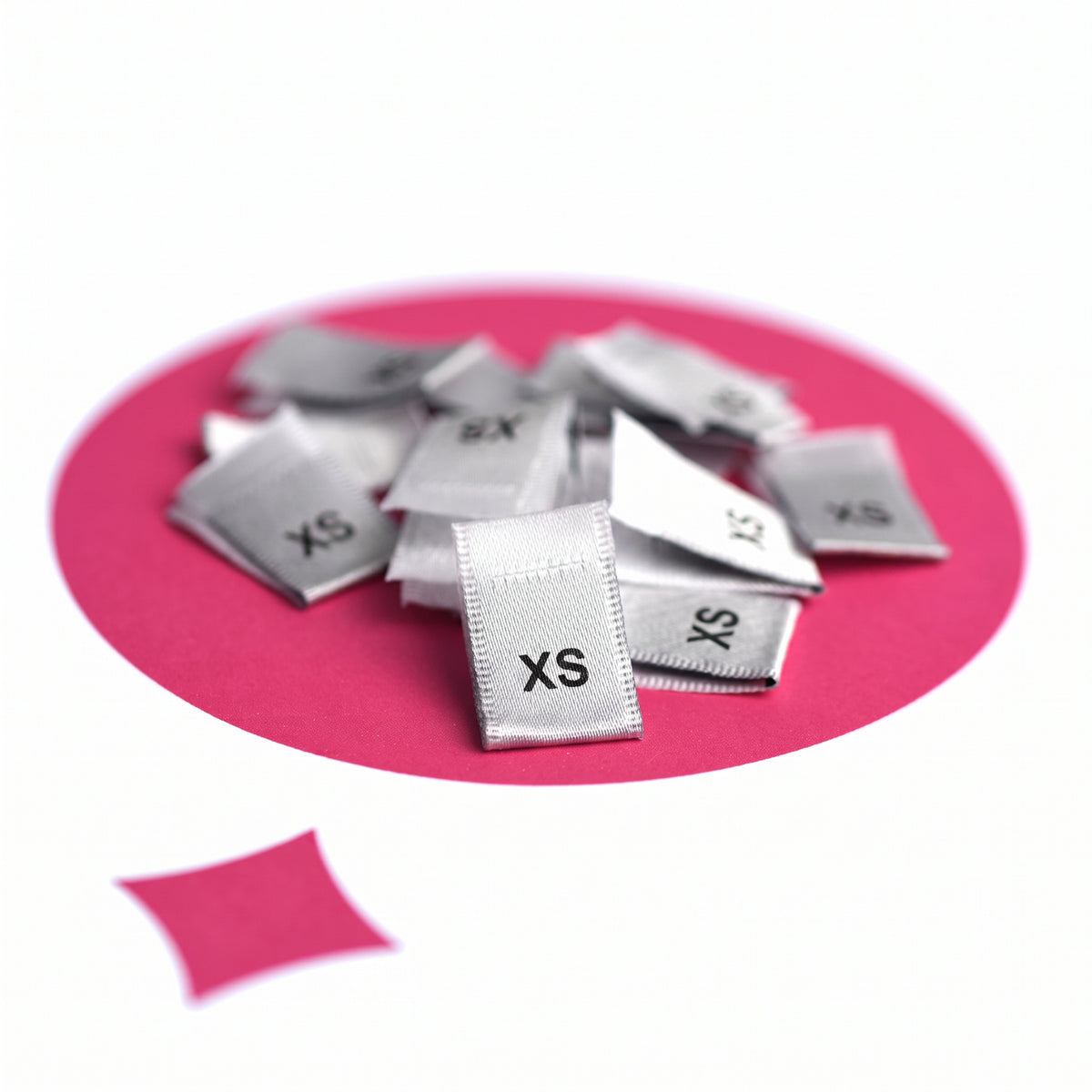 FORMLINE SIZE LABELS SIZES XS - XXL BLACK TEXT ON WHITE